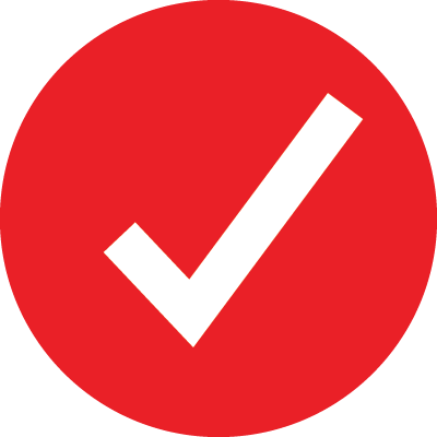 Decorative icon of a check mark